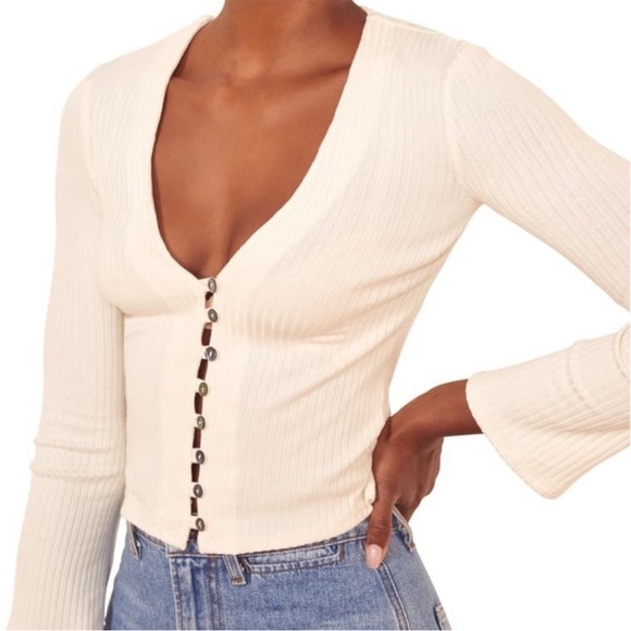 REFORMATION Gellar Top in White size M - Picture 2 of 10